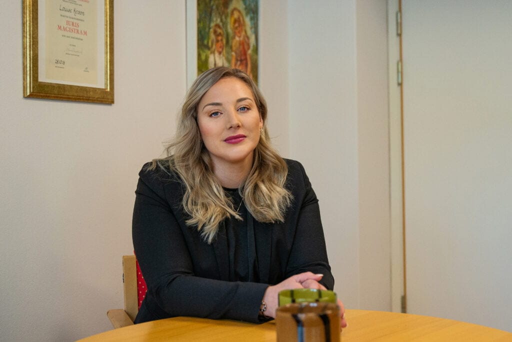 Advokat Louise Kroon agerar rättegångsbiträde och god man